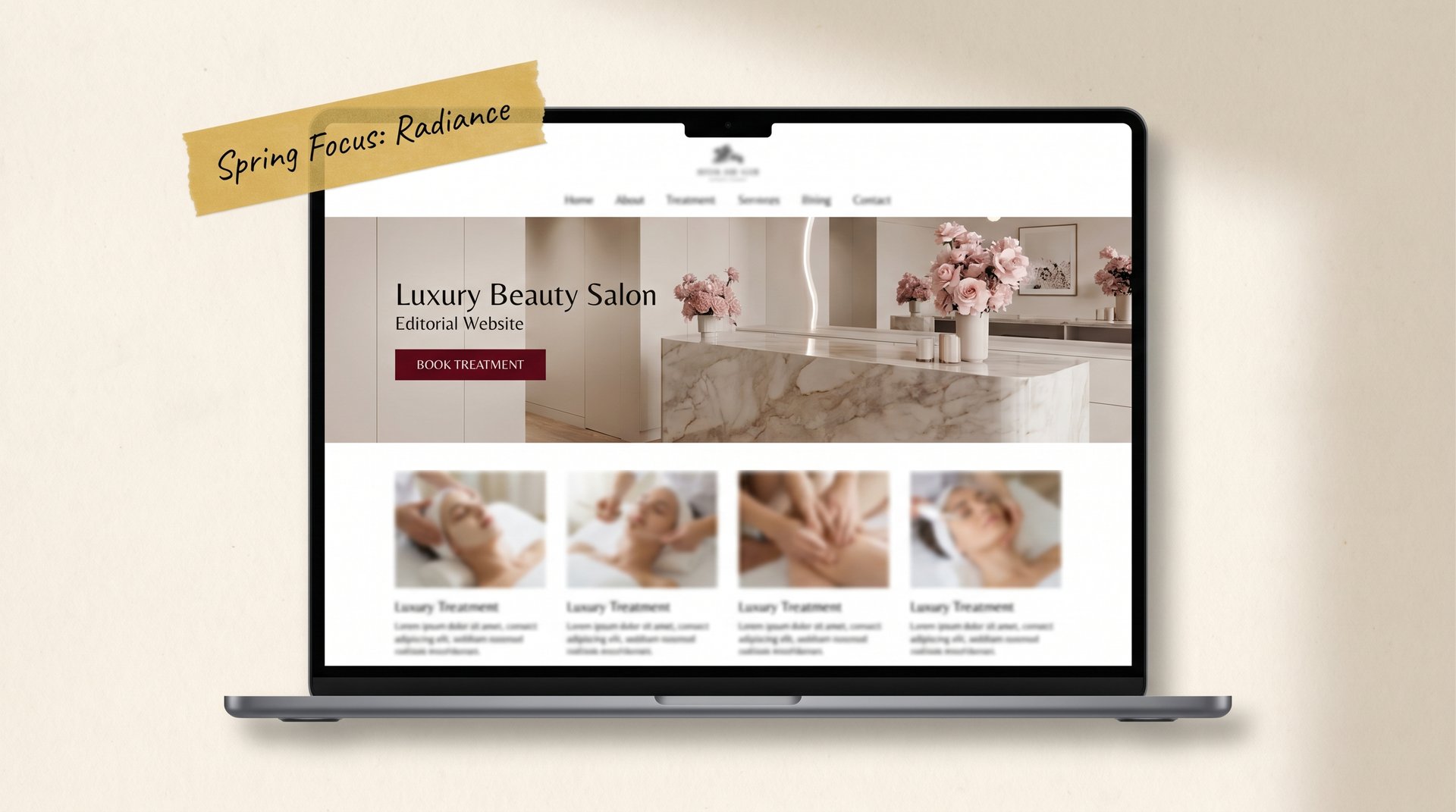 Salon beauty - przykładowa strona zaprojektowana przez Systemly