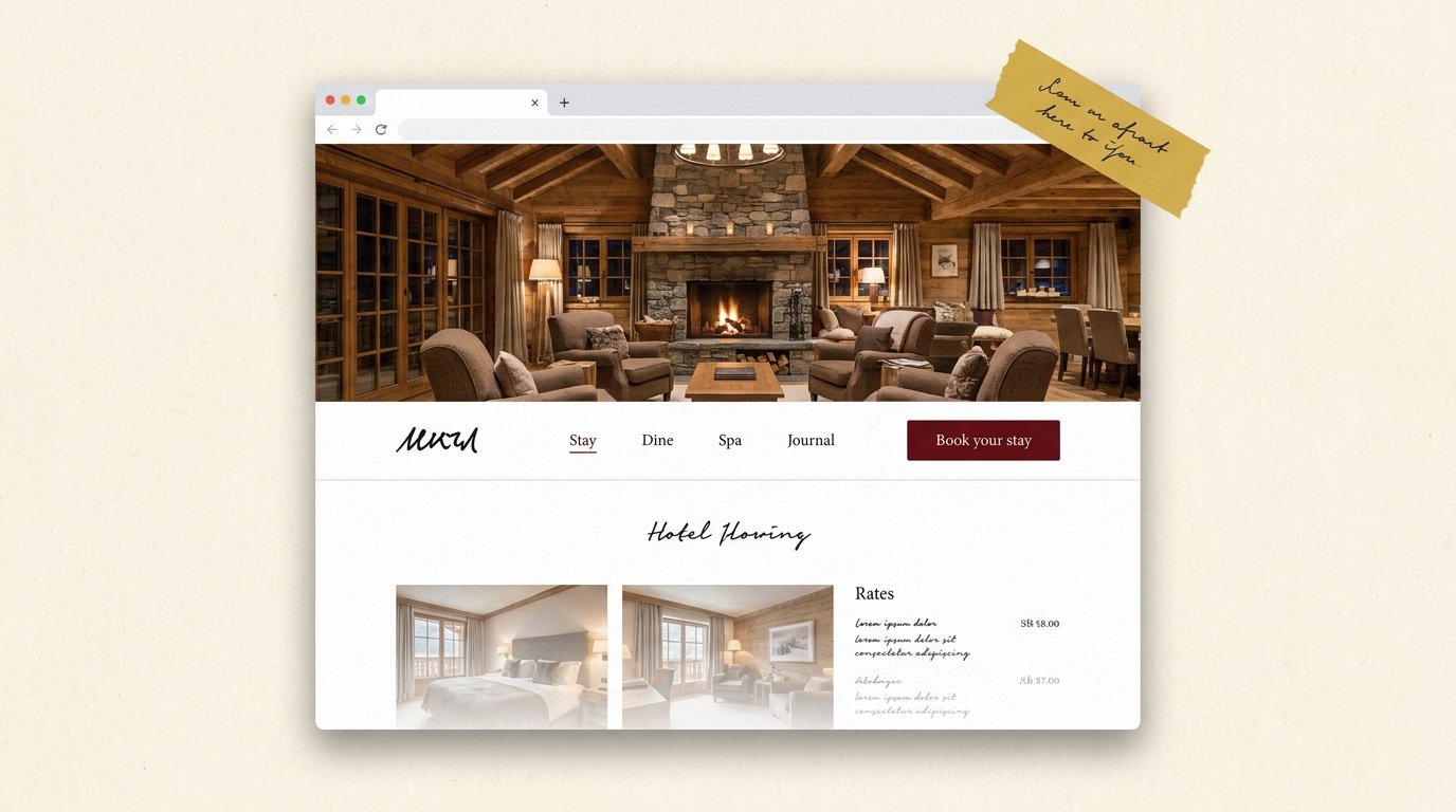 Hotel butikowy - przykładowa strona zaprojektowana przez Systemly